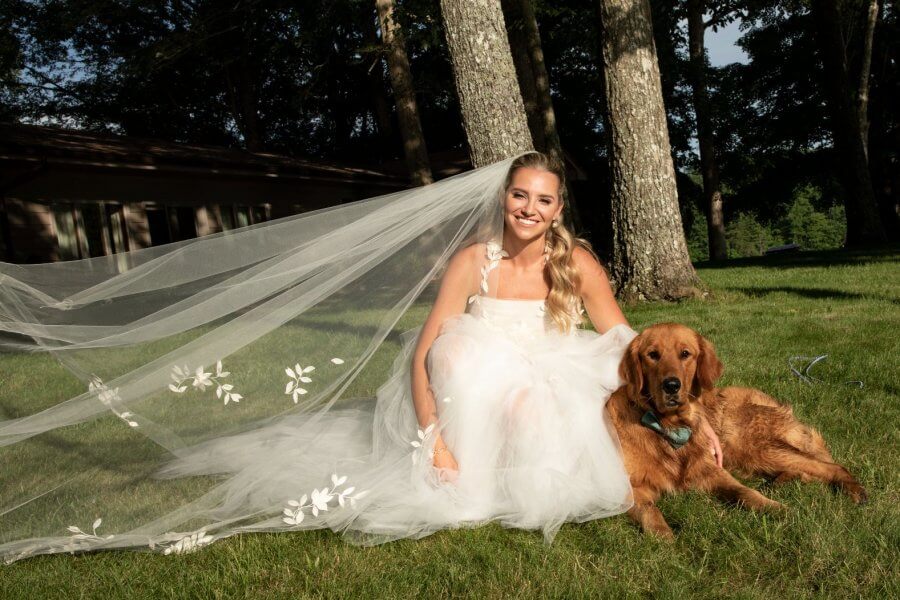 A Wild Storybook Wedding You Won't Believe - 11 Kimberlin bride with her dog