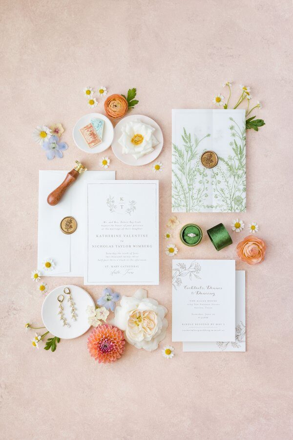 invitation suite from Austin, TX, garden party