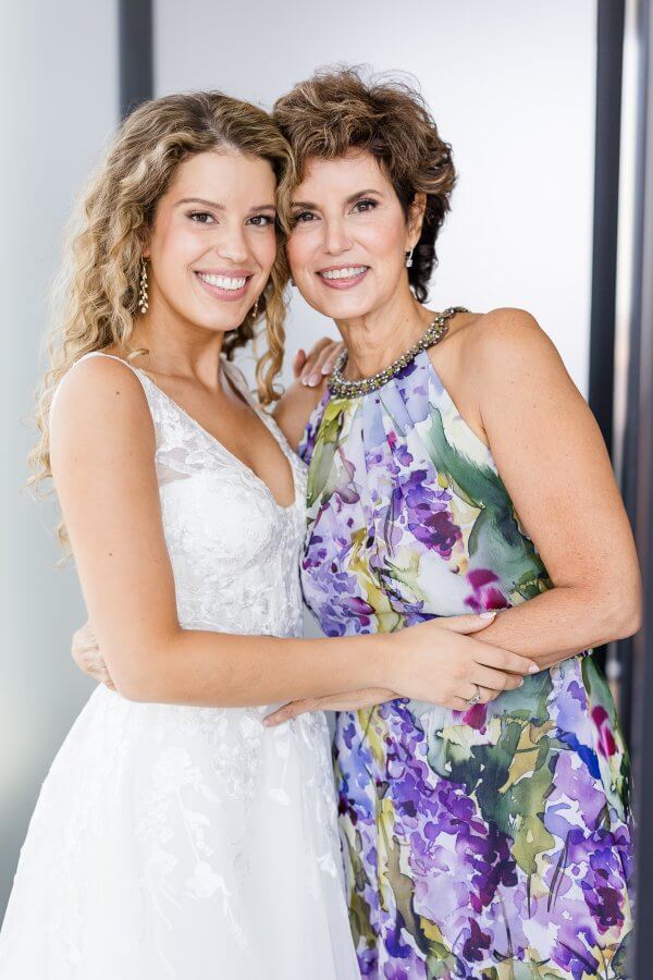 Bride and mother portrait