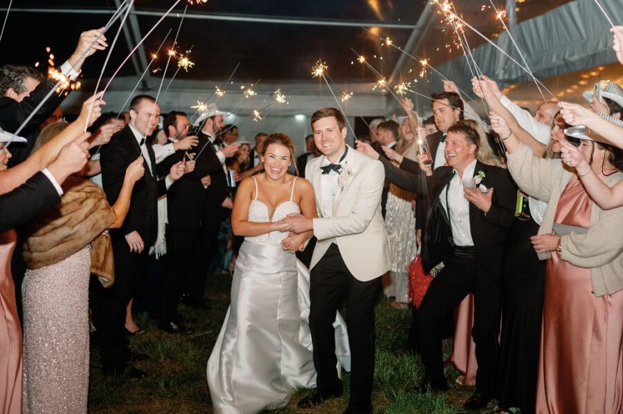 sparkler send off wedding
