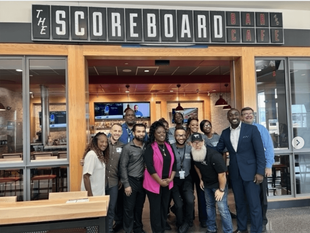 exterior of the scoreboard