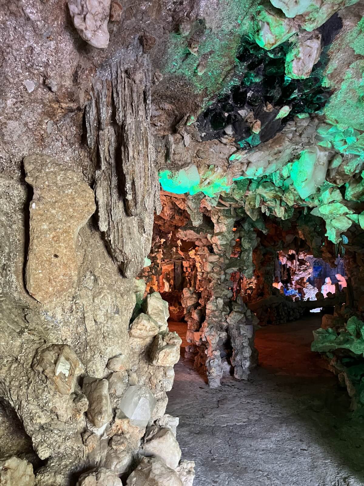 Cave with crystals.