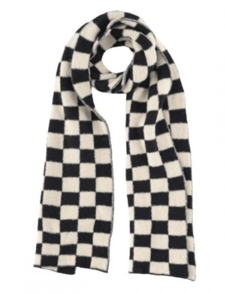 black and white scarf