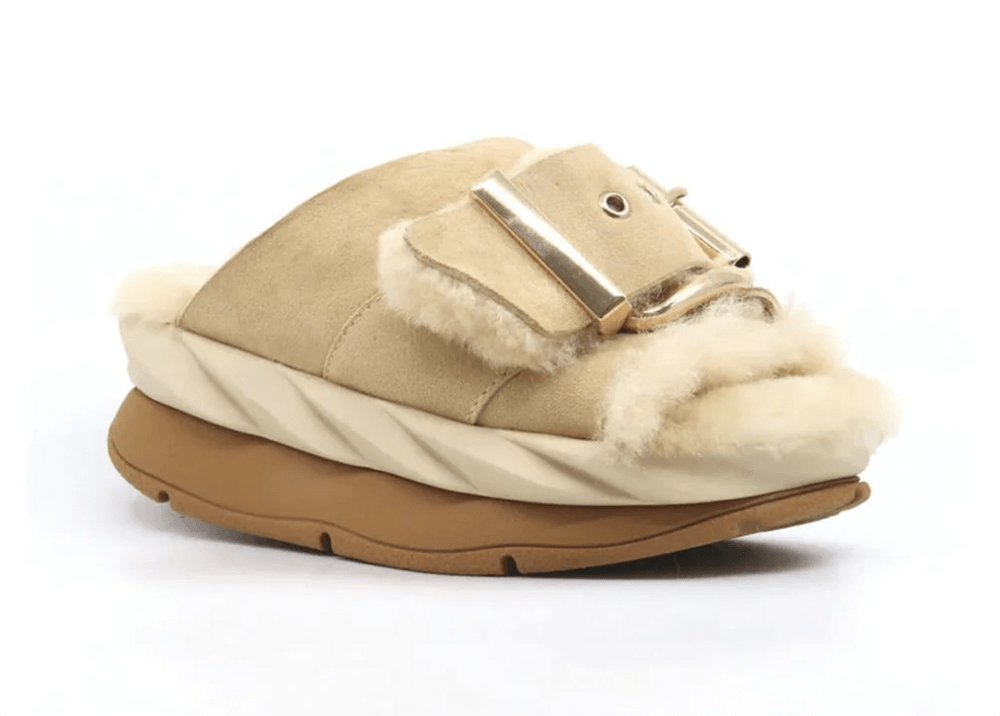 shearling sandals