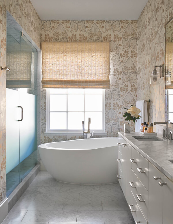 Interior bathroom with freestanding tub