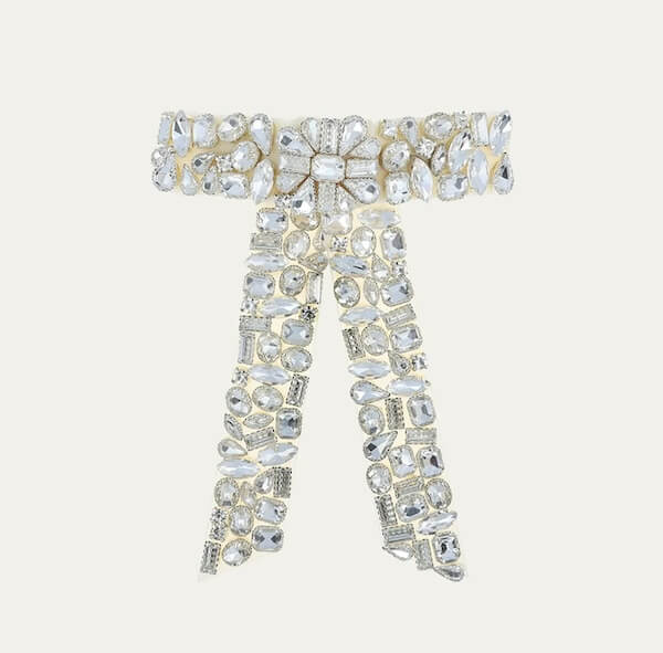 Diamond-studded bow