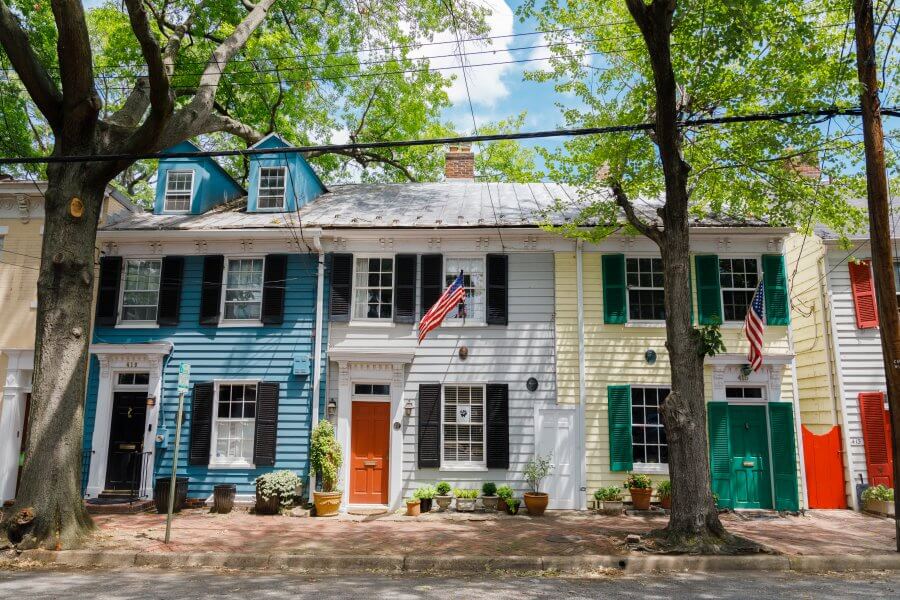 Homes in Old Town Alexandria Virginia