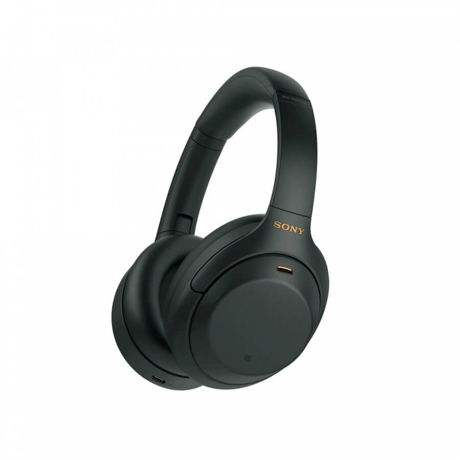 Black over-ear wireless headphones with cushioned ear pads and headband, perfect for any travel adventure. The Sony logo is displayed on the side, making these a top choice among the best travel accessories.