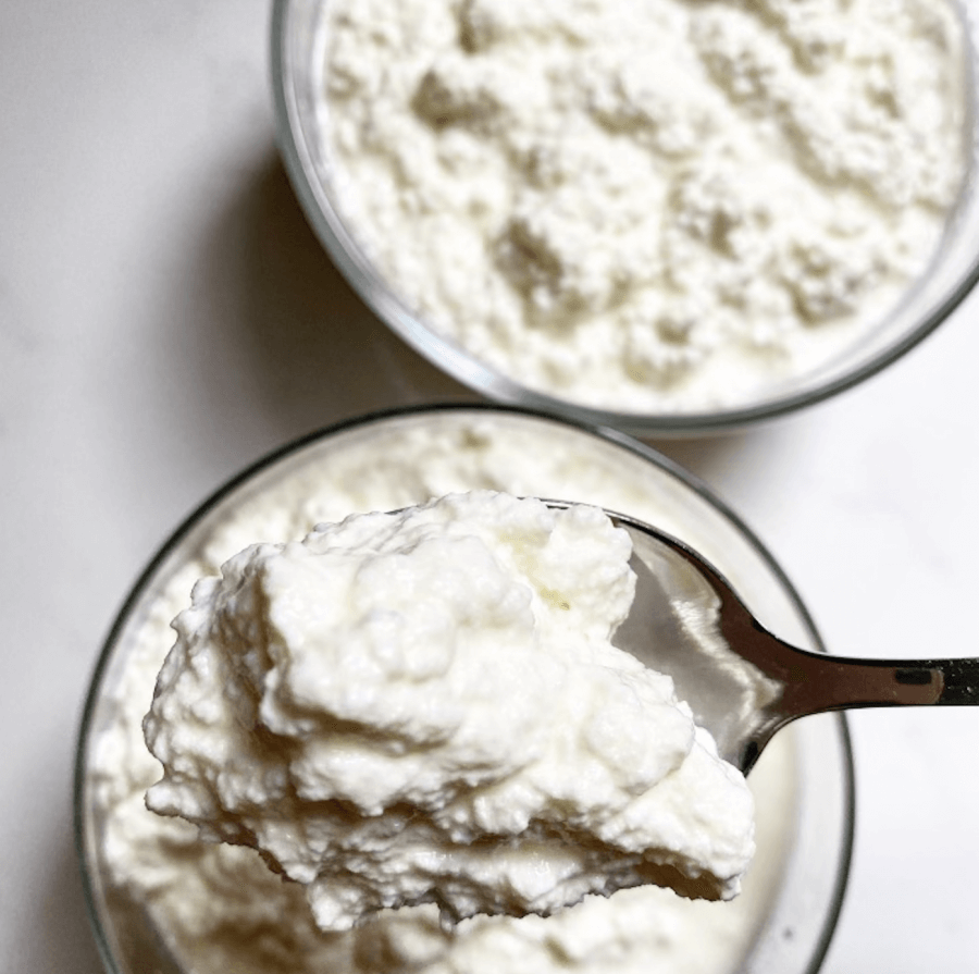 Homemade cottage cheese