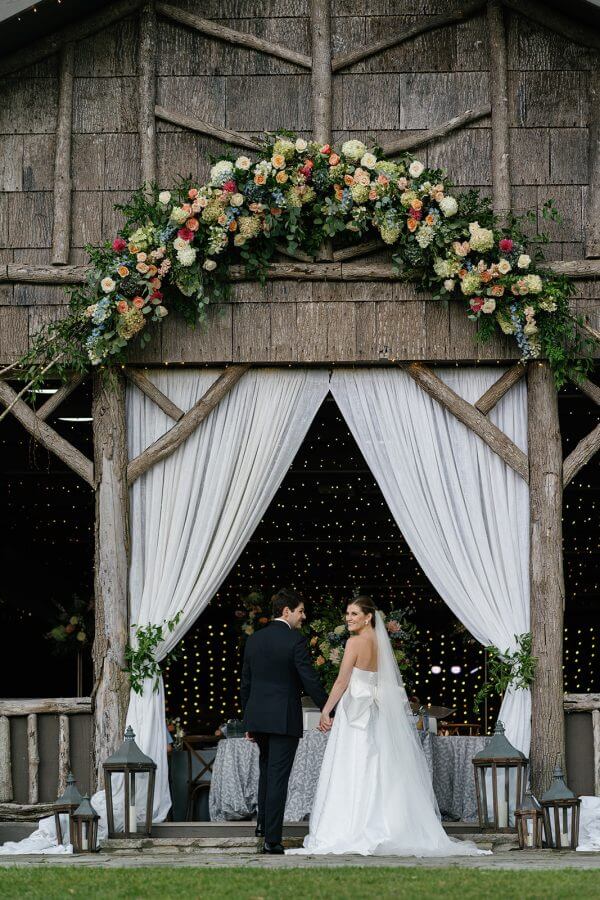 A North Carolina Wedding Dressed in Blues, Bows, and Bojangles - 18 A man and woman in Wedding attire.