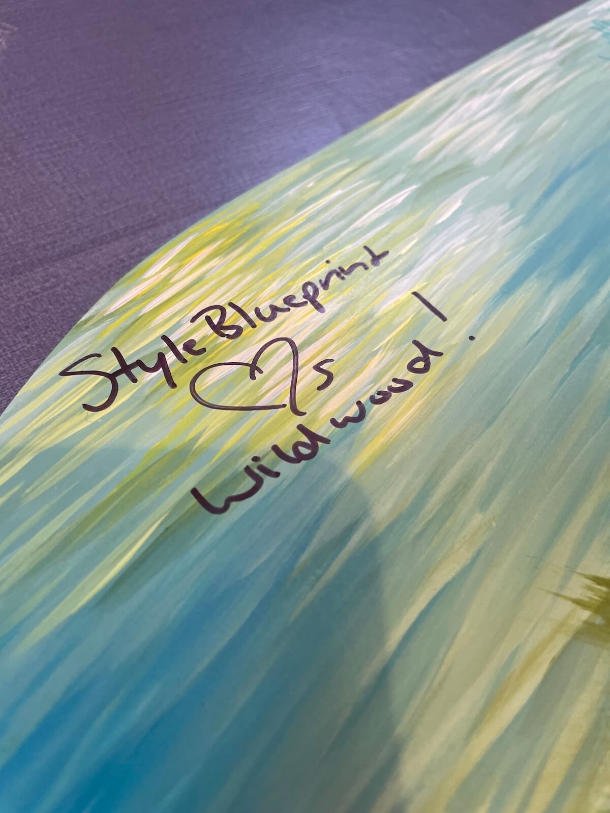 Paddle that reads "StyleBlueprint loves Wildwood!"