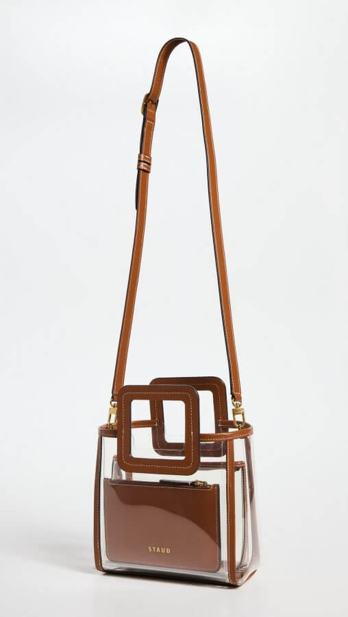 Racetrack Handbag, Black/Natural