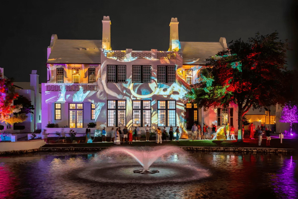 An Illuminated Escape: Digital Graffiti Returning to Alys Beach