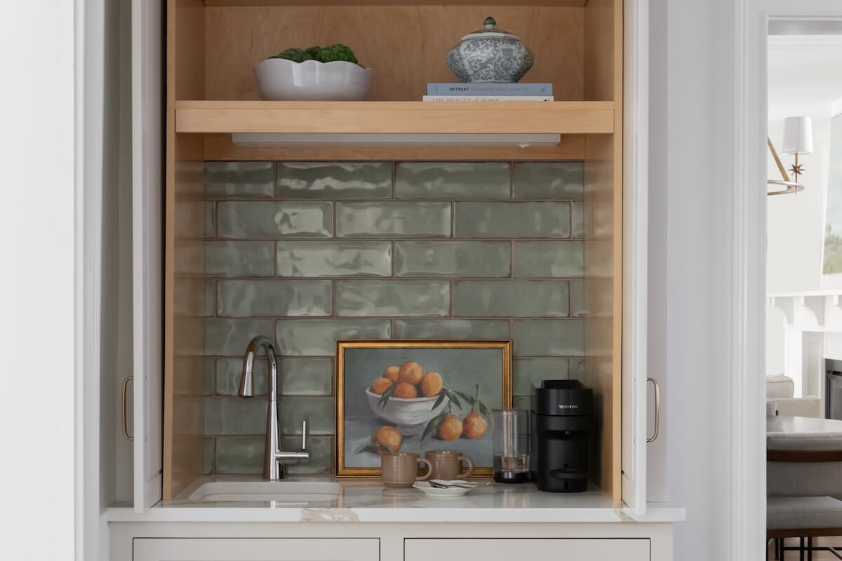 This Sylvan Park Home Design is Traditional-Meets-Modern, with Breezy Blues and Greens