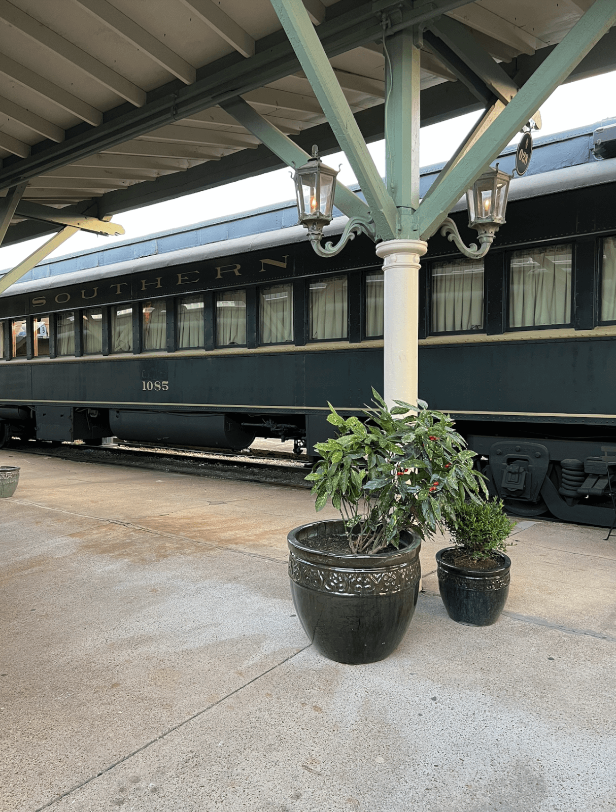 A train carriage at Chattanooga's Choo Choo Hotel Chalet boutique hotel. 