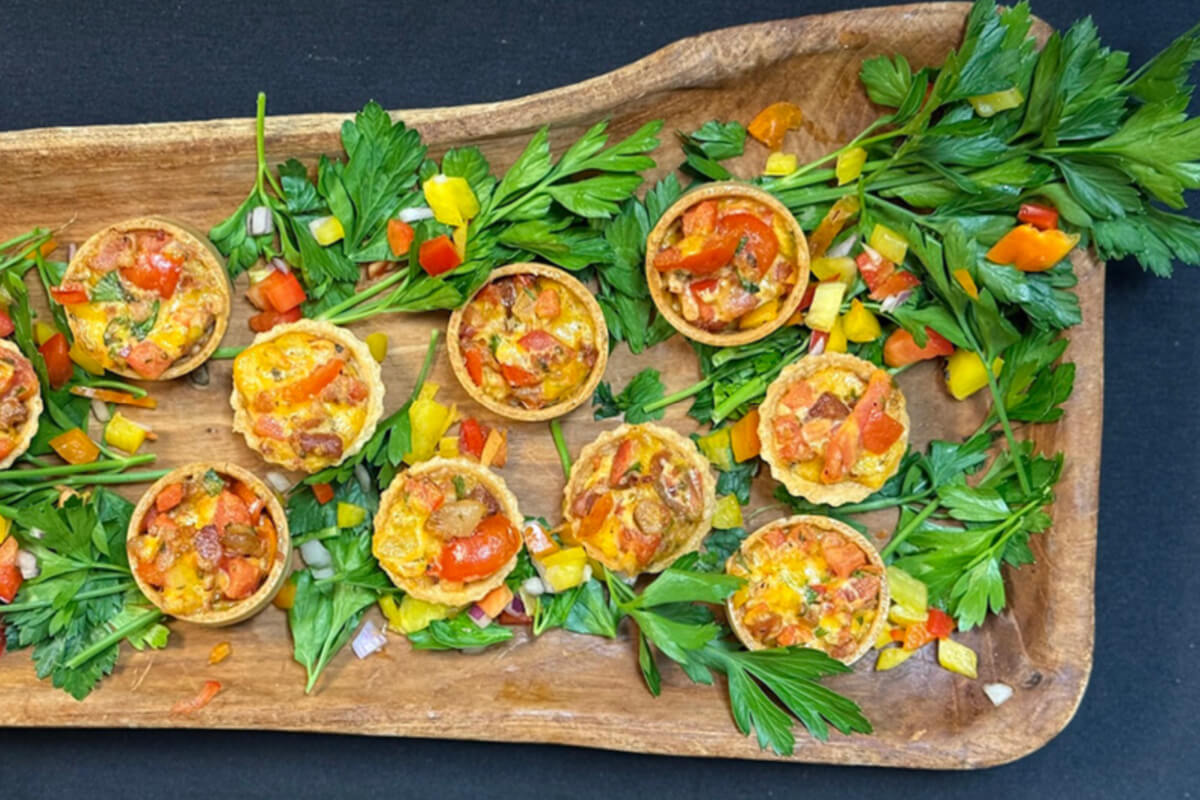 RECIPE: The Happy Catering Co.’s Mini Tomato & Bacon Pie