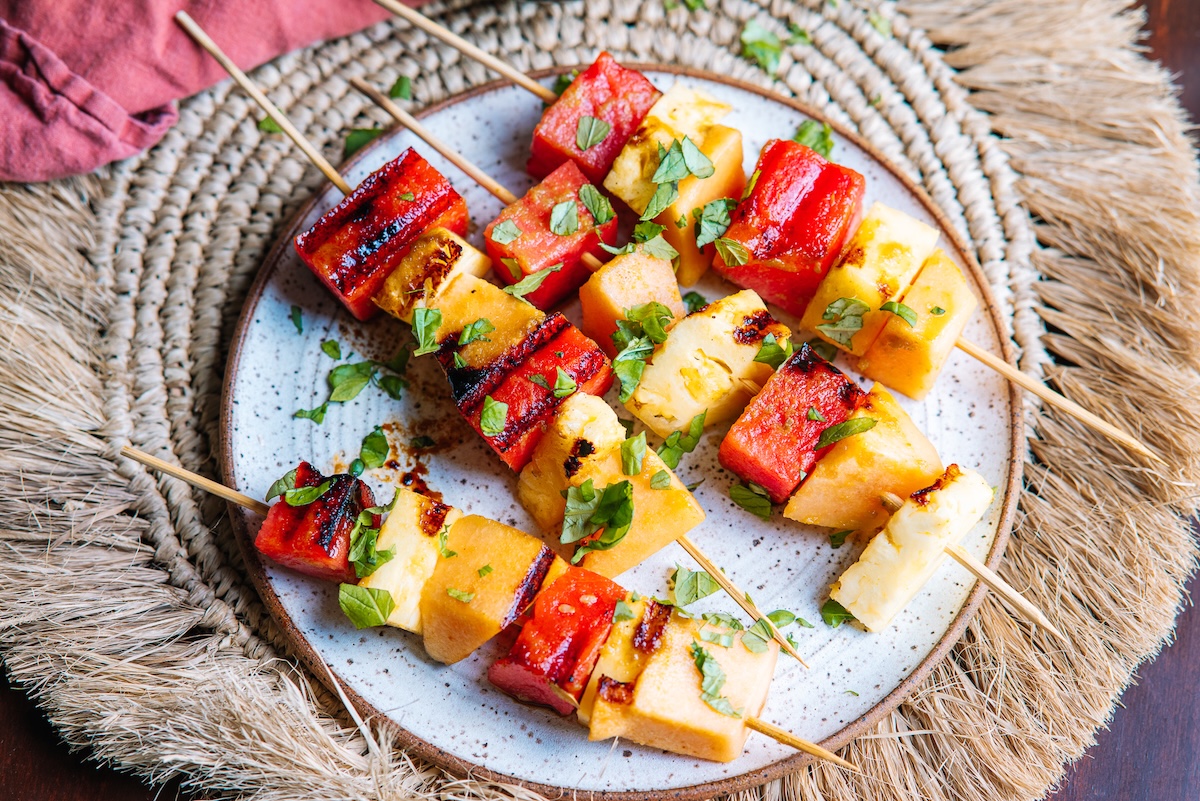 Thai Lime Marinated Fruit Kabobs