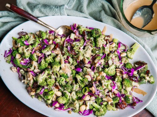 Roasted Broccoli Salad with Tahini Dressing Roasted Broccoli Salad with Tahini Dressing