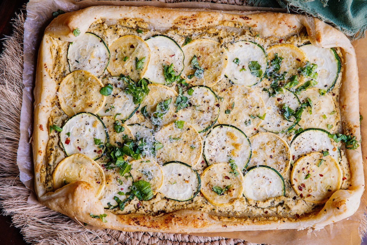 Savory Zucchini Basil Tart