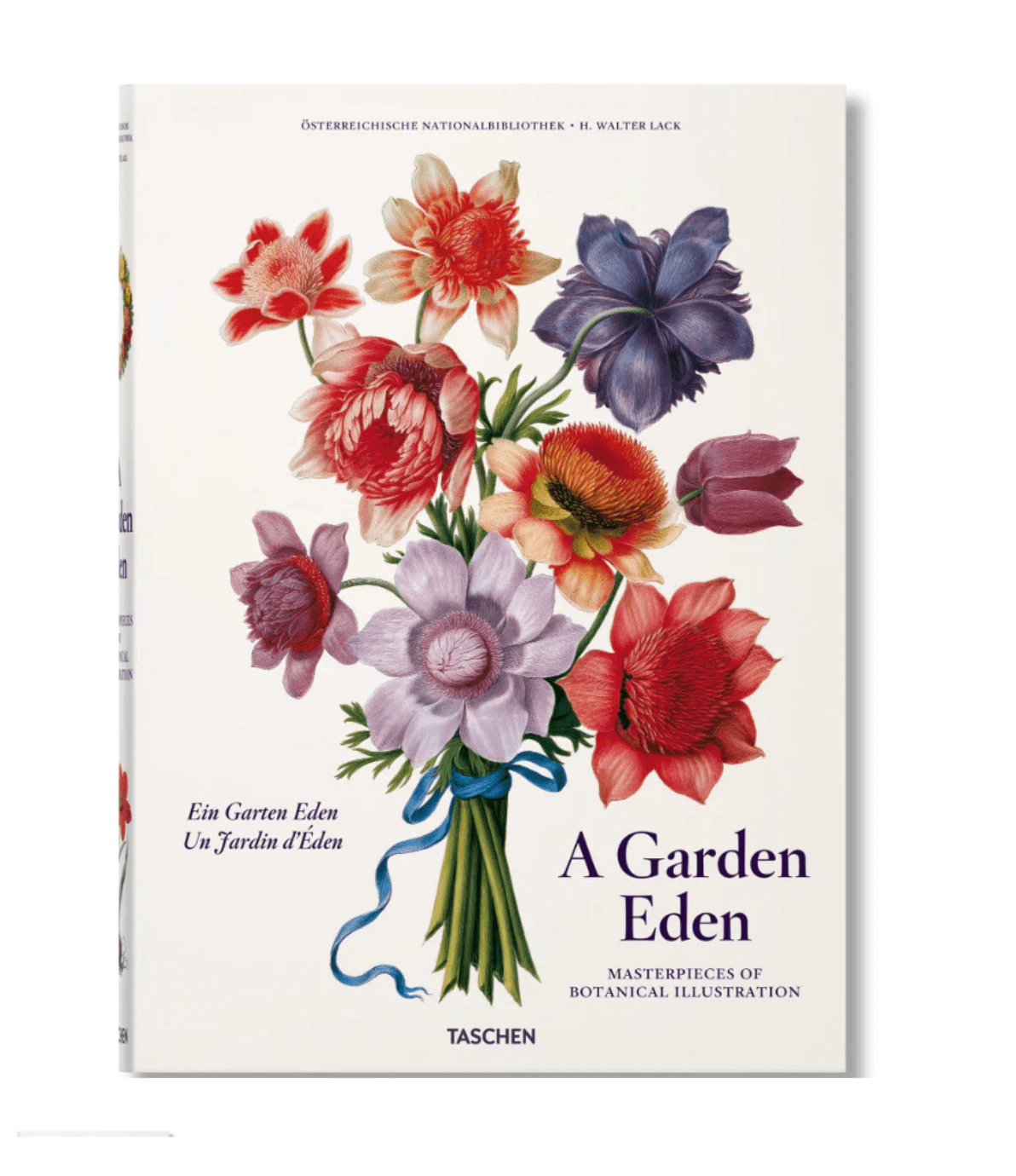 The cover of "A Garden Eden" book features a bouquet of colorful flowers illustrated in a realistic botanical style on a white background, echoing the vibrant FINDS of early June in Birmingham gardens.