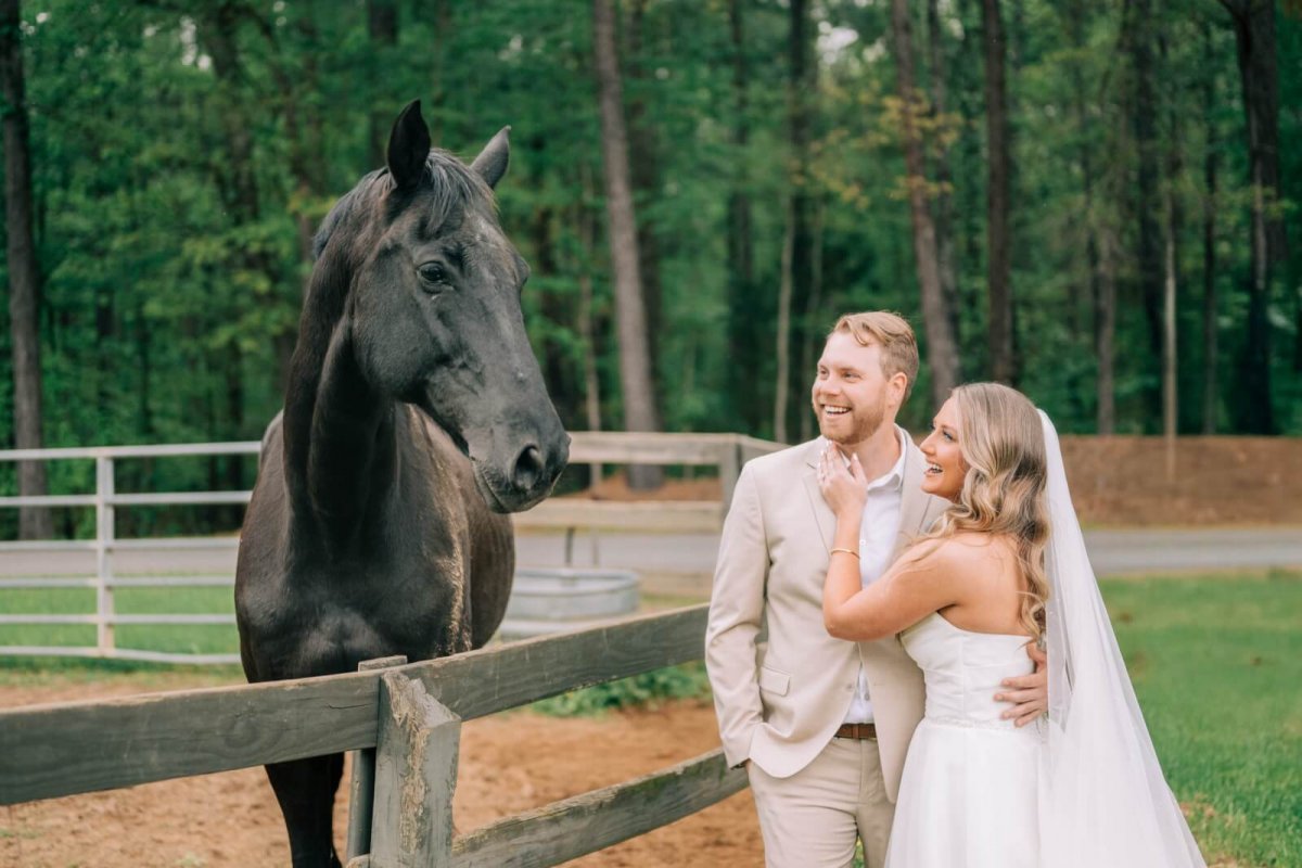 Horses, Family Dogs & Climbing Ivy Charmed Guests at This AL Wedding