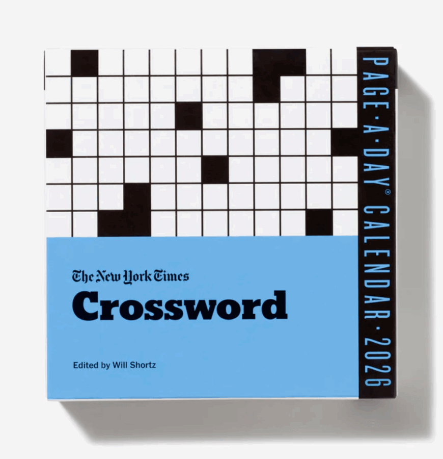 50 Under $50: Your Nashville Holiday Gift Guide - 47 A perfect pick for the Holiday Gift Guide, the 2026 Page-A-Day Calendar "The New York Times Crossword," edited by Will Shortz, features a striking black-and-white crossword grid design on the cover. Ideal for puzzle lovers from Nashville and beyond.