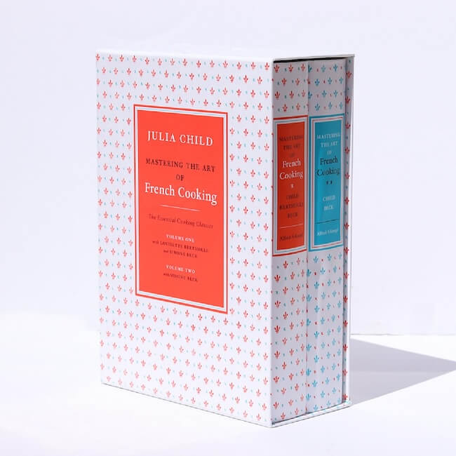 12 Nashville Chefs Share Their Go-To Culinary Gifts to Give - 9 This two-volume box set of "Mastering the Art of French Cooking" by Julia Child, with red and blue covers in a stylish slipcase, makes an ideal holiday gift for Nashville culinary enthusiasts.