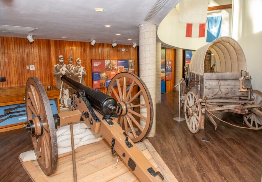 Living History: 7 Tennessee Towns Where the Past Comes Alive - 4 Experience living history at this exhibit, where a cannon, a covered wagon, and life-size soldier cutouts transport you to the past — perfect for those interested in historical travel or exploring Tennessee towns.