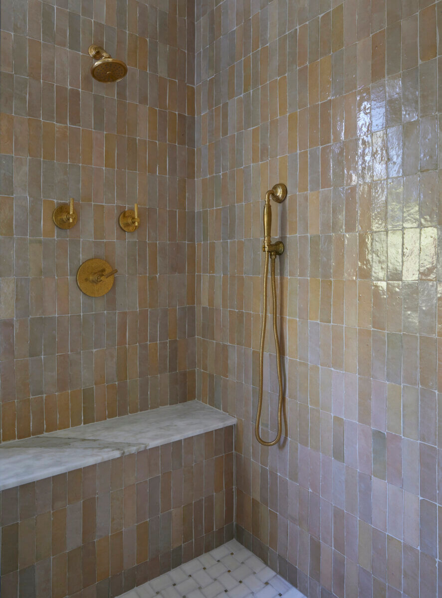 Shea Bryars on lntentional Interior Design β and Saying No to 'Amazon Living Rooms' - 6 Interior shower tiles in earthy shades.