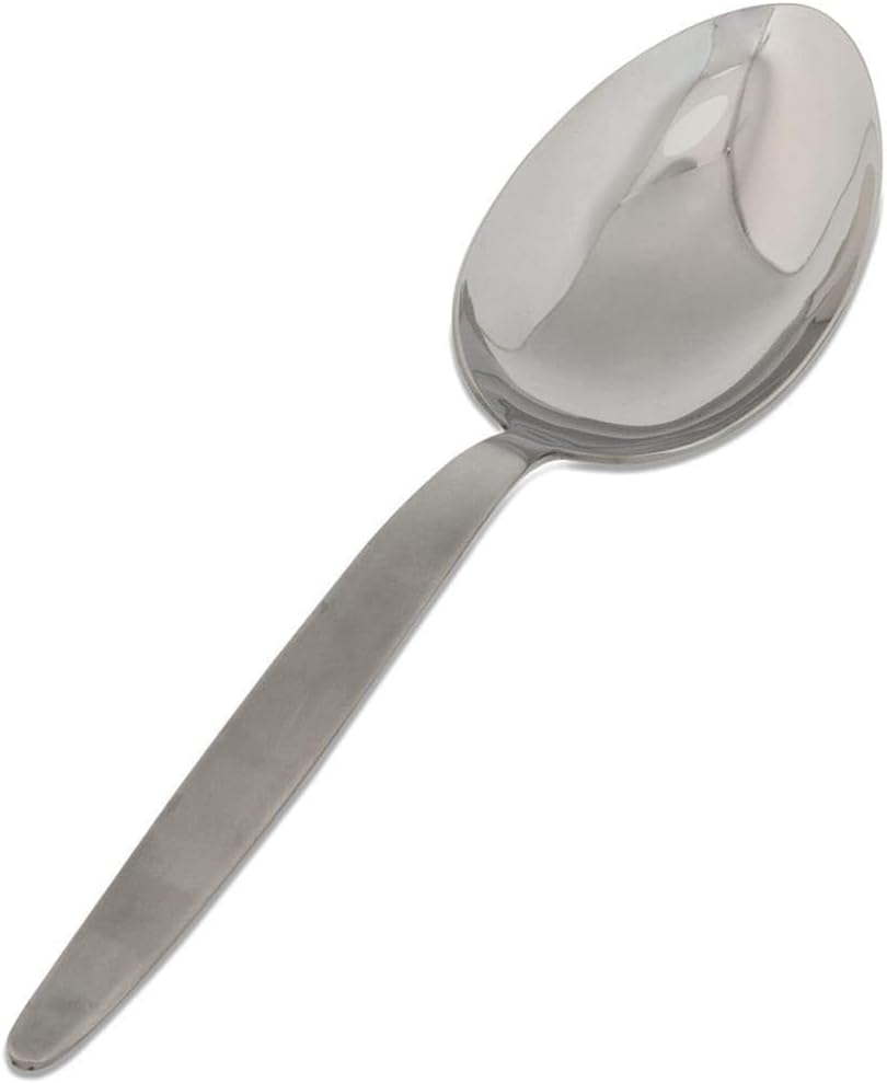 Chefs' Kitchen Tools Worth the Splurge (and Some to Save On) - 14 A stainless steel spoon, ideal for chef tools collections, features a smooth handle and a reflective oval bowl, photographed on a white background.