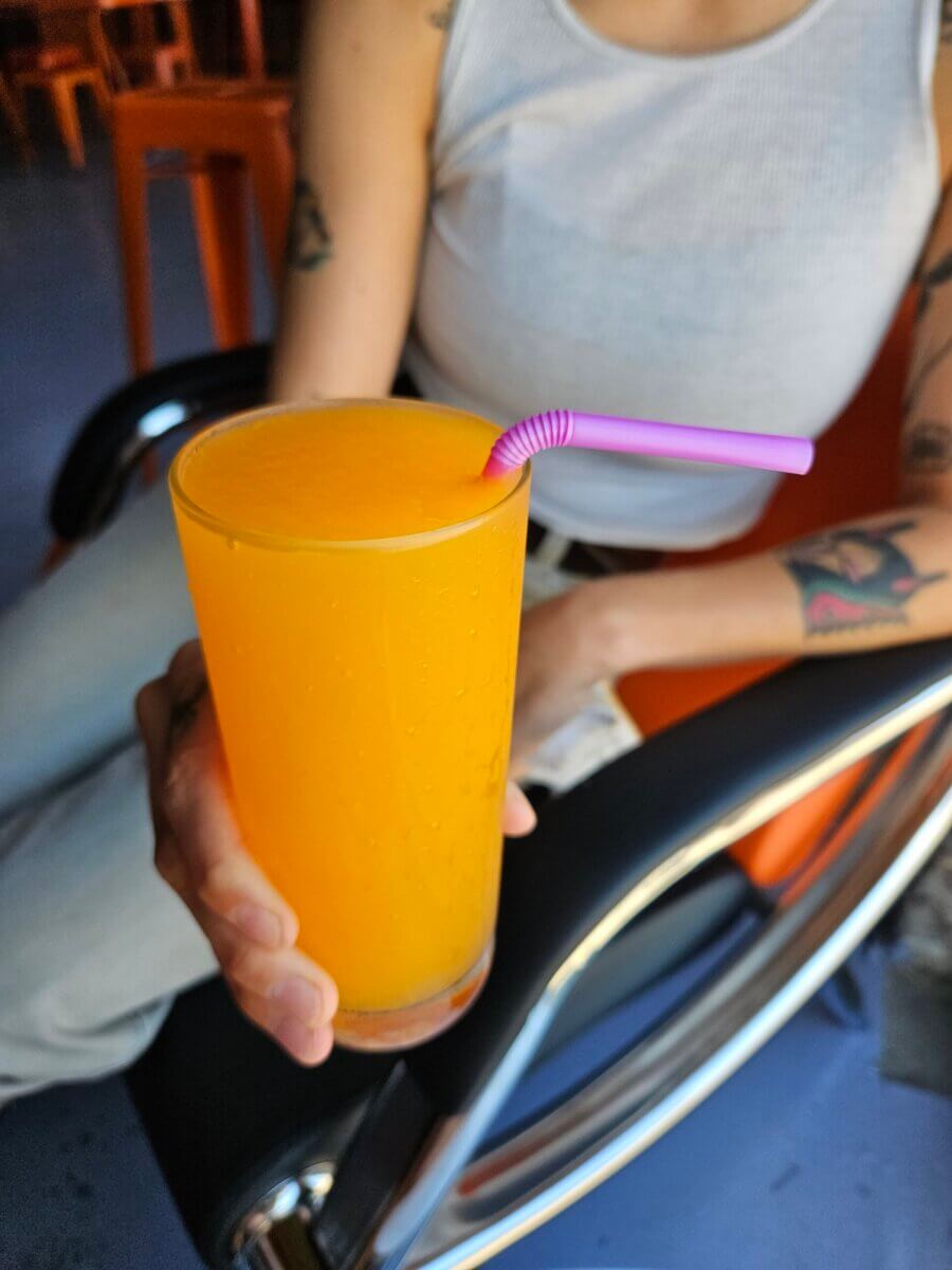 10 Frozen Cocktails to Try in BHAM This Summer - 8 The orange Rocket Booster cocktail from Saturn's Satellite bar.