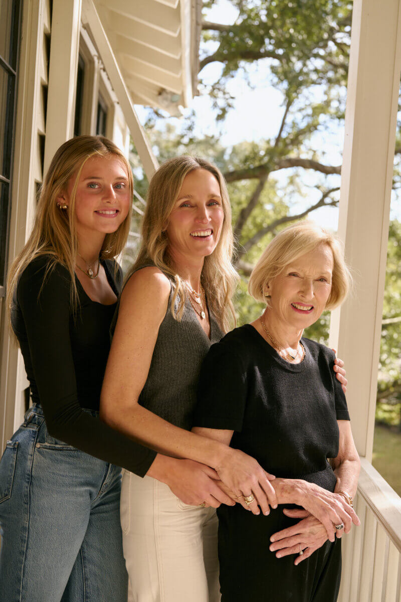 Jane Pope poses with her daughter and mother.